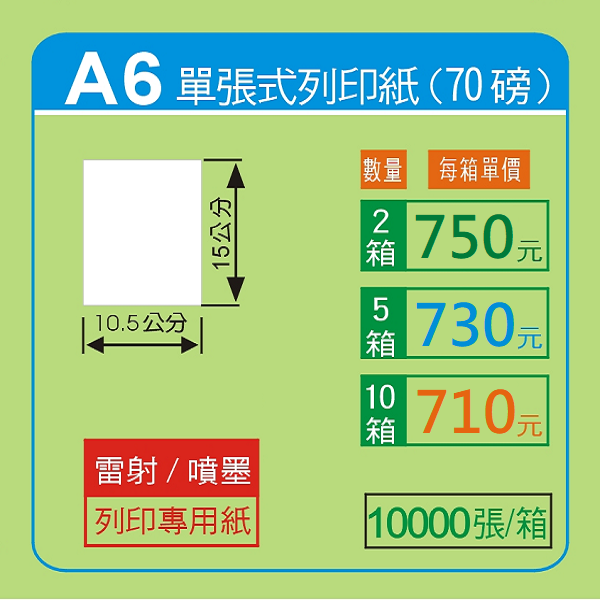 A6處方收據列印(診所專用處方/收據)